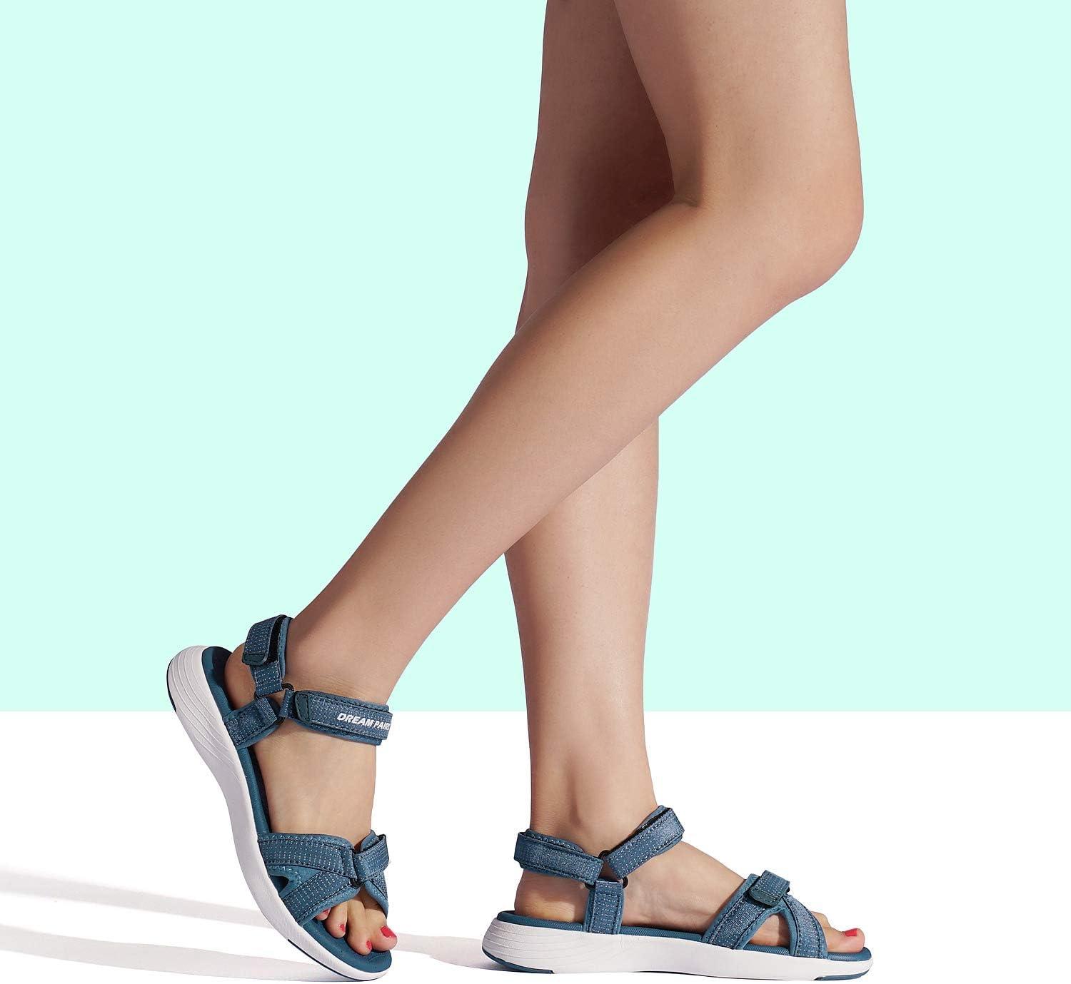 imageDREAM PAIRS Womens Sport Athletic Sandals Outdoor Hiking SandalsDarkBlue