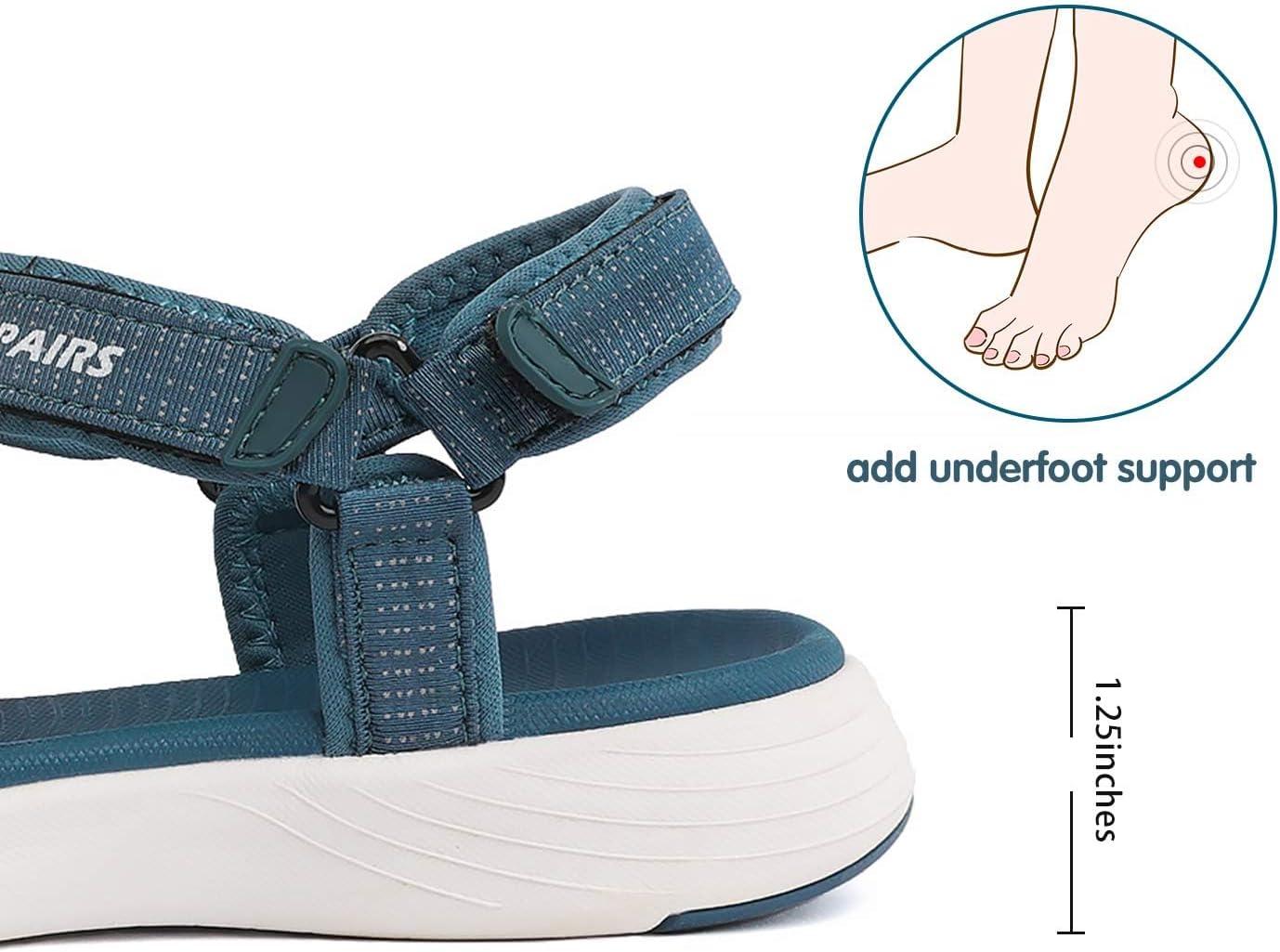 imageDREAM PAIRS Womens Sport Athletic Sandals Outdoor Hiking SandalsDarkBlue