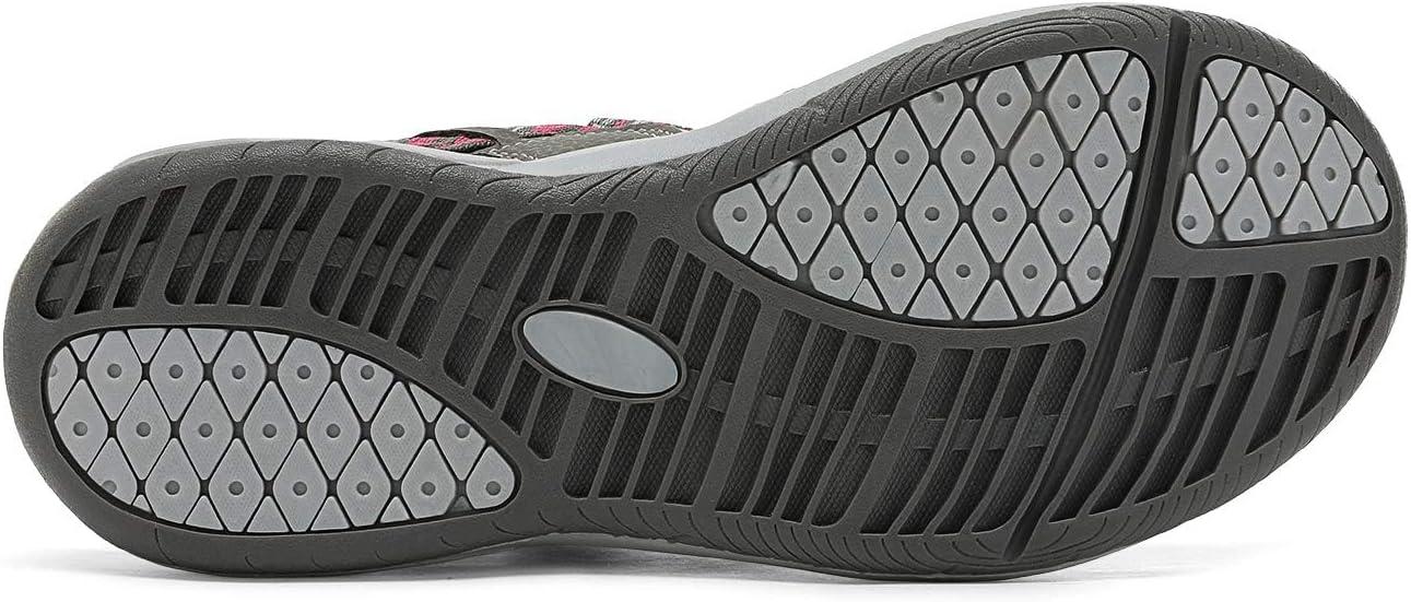imageDREAM PAIRS Womens Sport Athletic Sandals Outdoor Hiking SandalsGreyCoral