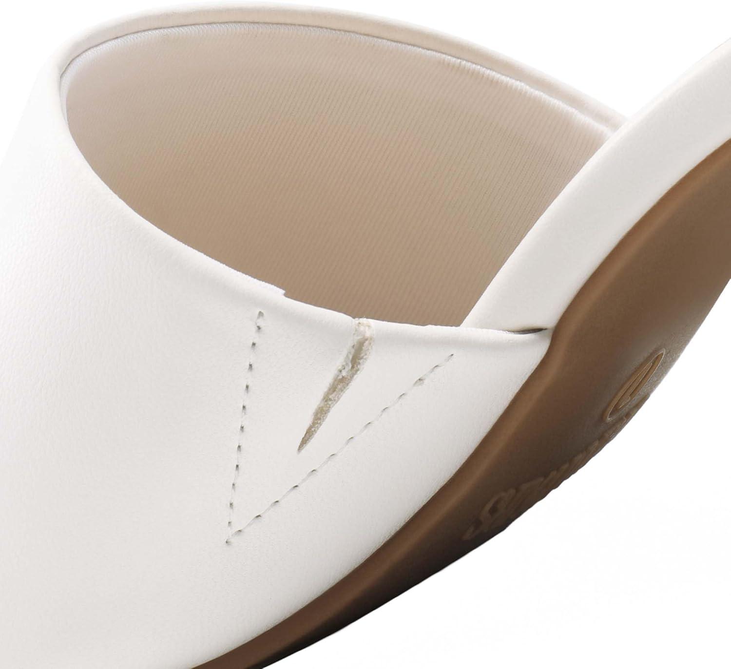 imageDREAM PAIRS Womens Square Open Toe Heels Sandals Low Block Chunky Heeled Sandals Slide Sandals Slip on Comfortable Casual Pumps ShoesWhitepu