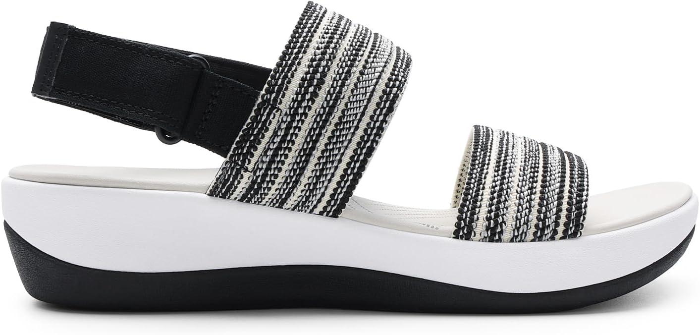 imageDREAM PAIRS Womens Walking Sandals Lightweight Soft Footbed Low Wedge Comfort Indoor Outdoor Flat SandalsBlack