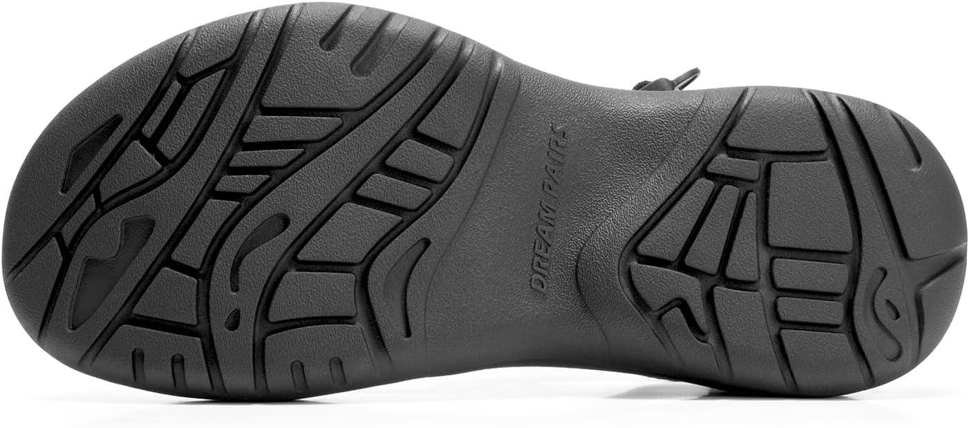 imageDREAM PAIRS Womens Walking Sandals With Arch Support Elastic Strap Summer Sport Athletic Casual Hiking Outdoor SandalLight Grey