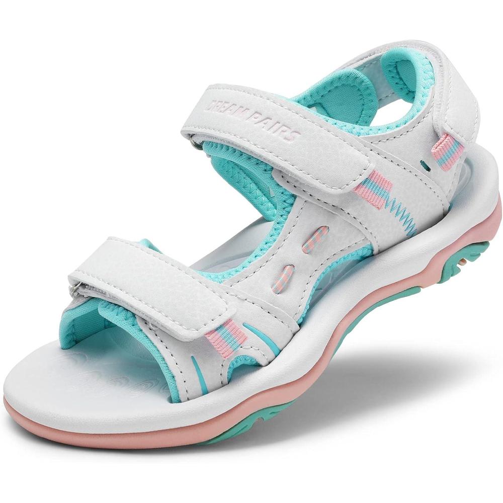 imageDREAM PAIRS Boys Girls Fashion Athletic Summer Sports SandalsToddlerLittle KidBig KidBlueWhite