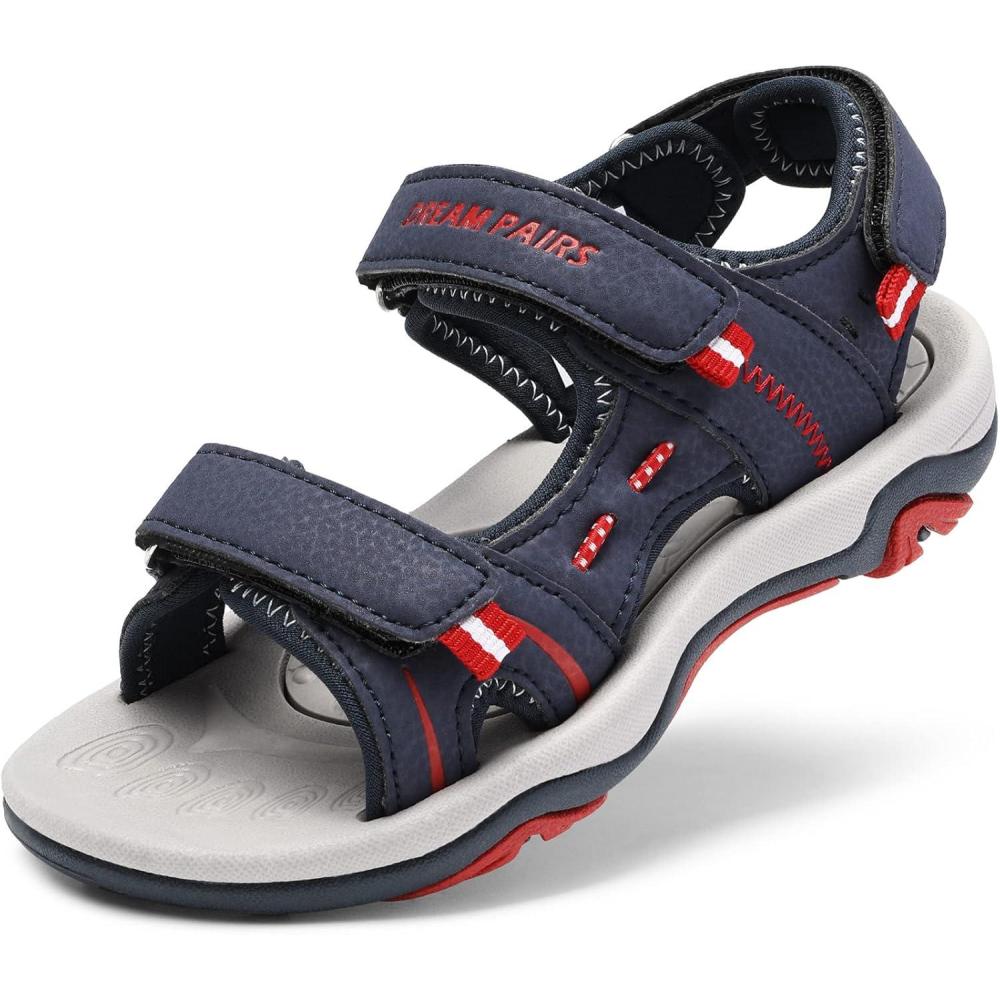 imageDREAM PAIRS Boys Girls Fashion Athletic Summer Sports SandalsToddlerLittle KidBig KidNavyRed