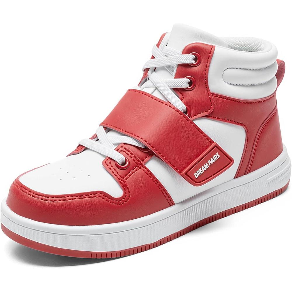 imageDREAM PAIRS Boys Girls High Top Sneaker LilLegends Skyhigh Basketball ShoesRed