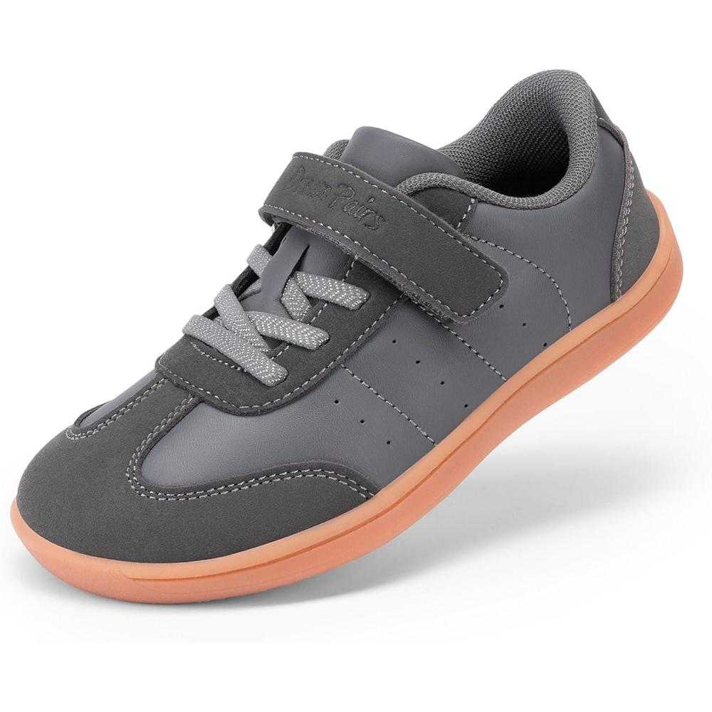 imageDREAM PAIRS Boys Girls Shoes Kids Barefoot Wide Toe Casual Walking Lightweight Running Athletic Sneakers Little Kid Big KidGrey