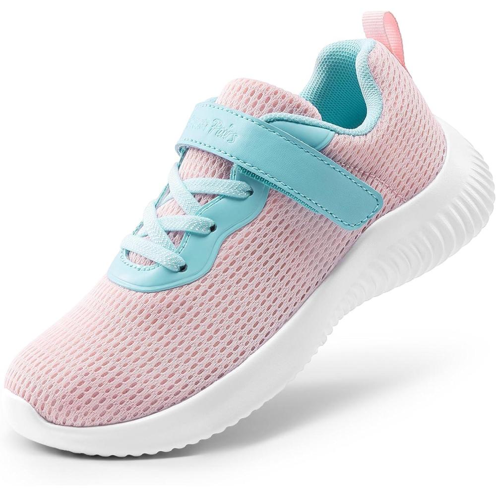 imageDREAM PAIRS Boys Girls Shoes Kids Tennis EZOns FunRun Breathable Running Athletic Sport SneakersPinkBluemesh