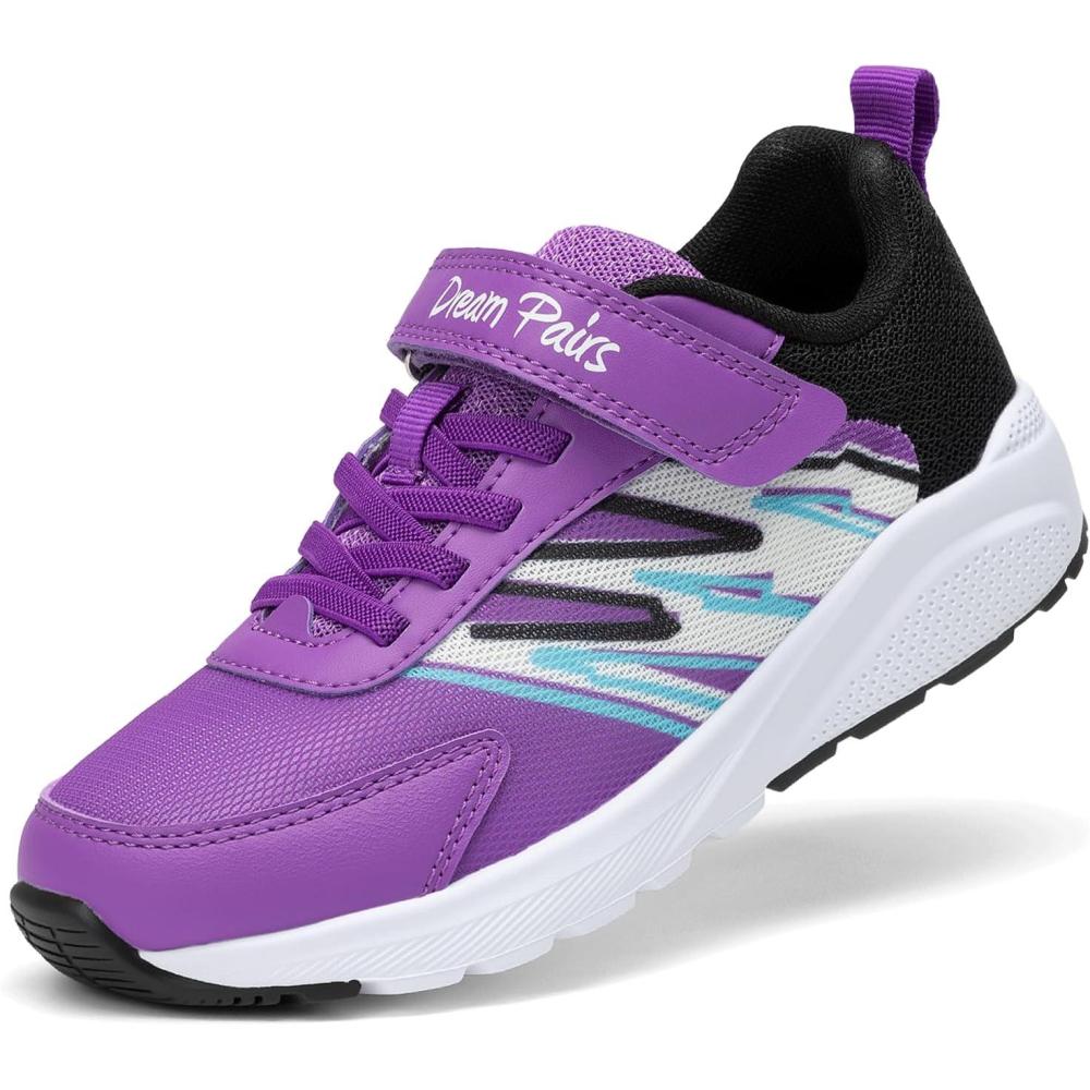 imageDREAM PAIRS Boys Girls Shoes Kids Tennis Running Athletic School Gym Breathable Lightweight Sneakers for LittleBig KidPurple