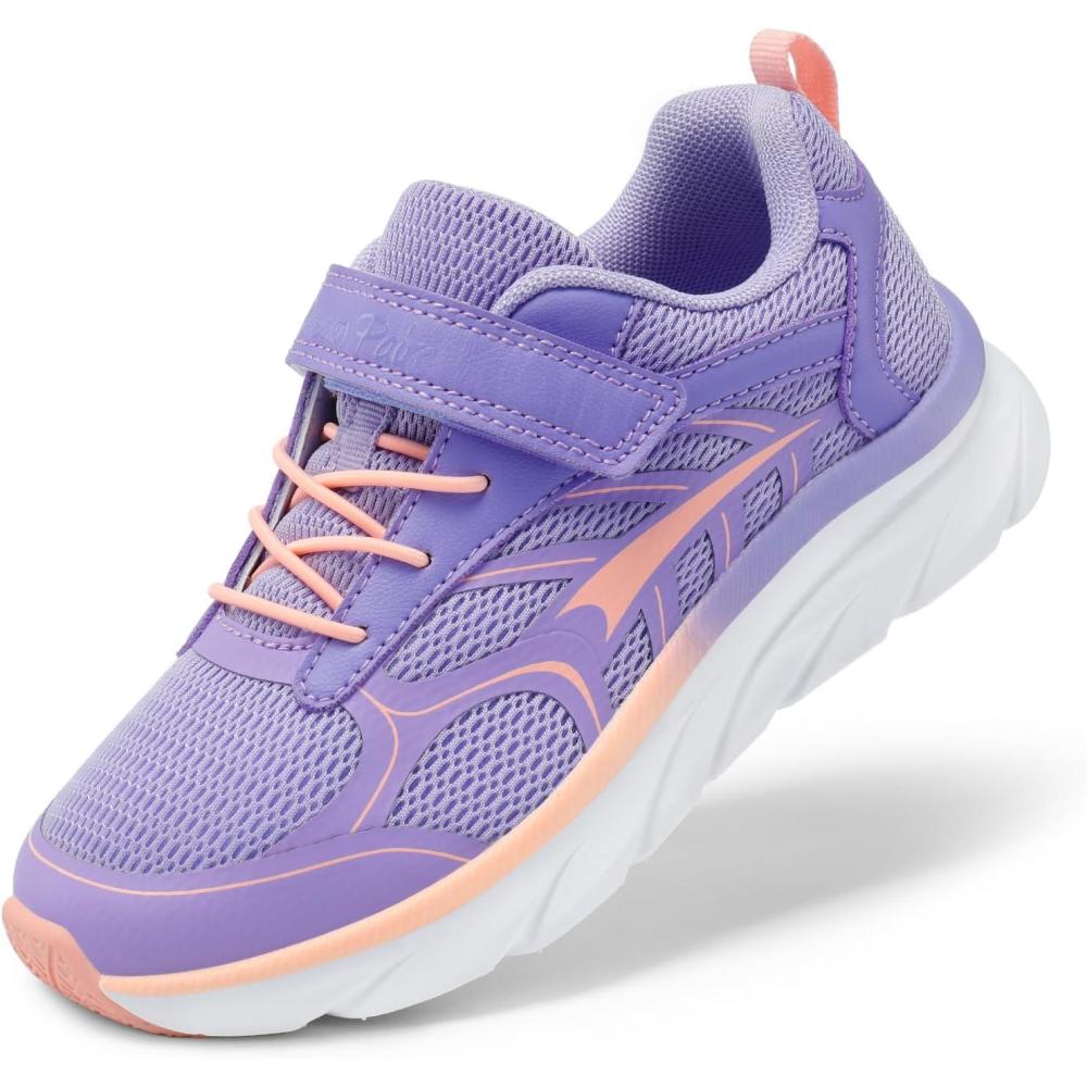 imageDREAM PAIRS Boys Girls Sneakers Kids Tennis Running Shoes EZONs EZPlays Athletic Sport Gym Lightweight Breathable ShoesPurplePink