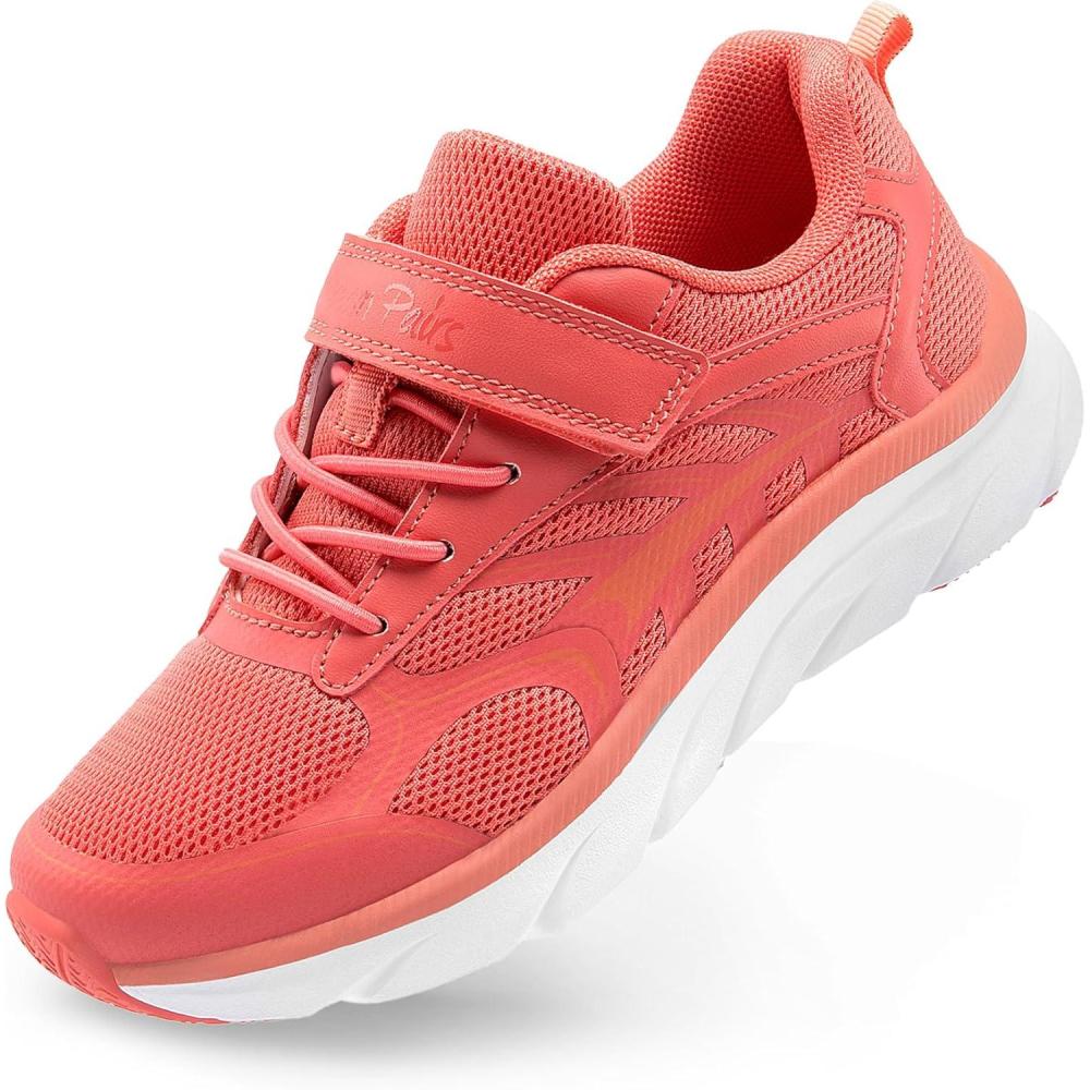 imageDREAM PAIRS Boys Girls Sneakers Kids Tennis Running Shoes EZONs EZPlays Athletic Sport Gym Lightweight Breathable ShoesWatermelon Red