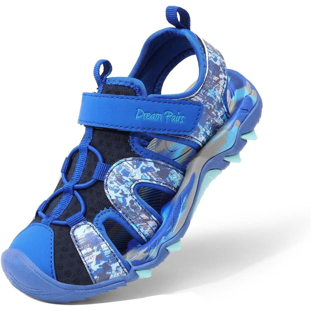 imageDREAM PAIRS Boys Girls Summer Outdoor Athletic Sport Sandals for ToddlerLittleBig KidRoyal Blue