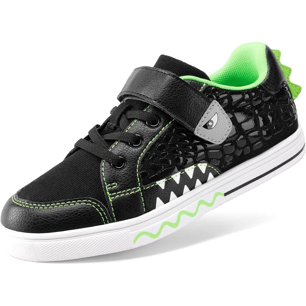 imageDREAM PAIRS Boys Sneakers Little Kids Toddler Shoes Storybook Causal Walking Shoes NonSlip with Hook and LoopBlackGreen