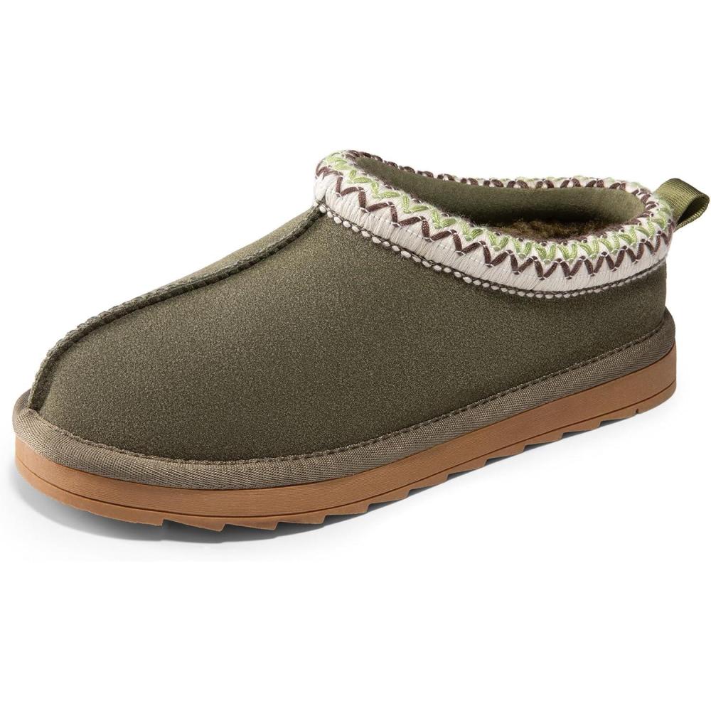 imageDREAM PAIRS Girls Boys Slippers Kids House Fuzzy Indoor Outdoor FuzzyEasy Kids Slipon Slipper for Little Kid Big KidOlive Green