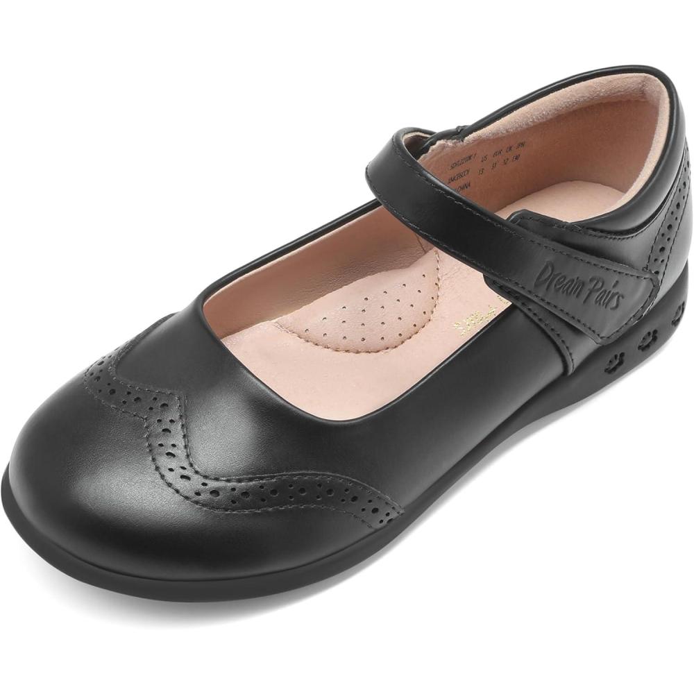 imageDREAM PAIRS Girls School Uniform Shoes Mary Jane Black FlatsBlack