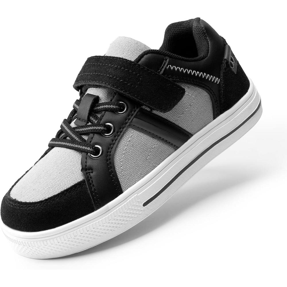 imageDREAM PAIRS Kid Sneakers Girls Boys School Loafers Shoes LilLegends TimberTotBlackGrey