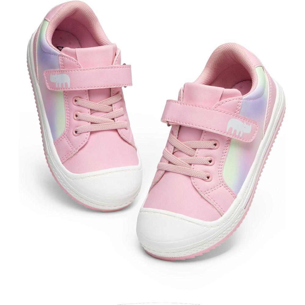 imageDREAM PAIRS Toddler Boys Girls Sneakers Casual Lightweight Kids Storybook Walking Skate ShoesRainbowPink