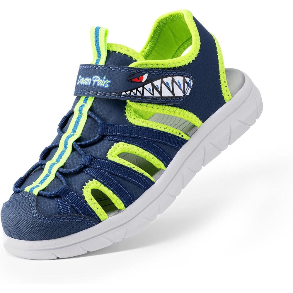 imageDREAM PAIRS Toddler Boys Girls Sport Sandals Cute Breathable Lightweight Outdoor Play Casual Closed Toe Hook and Loop for Toddlers ampamp Little KidsNavy