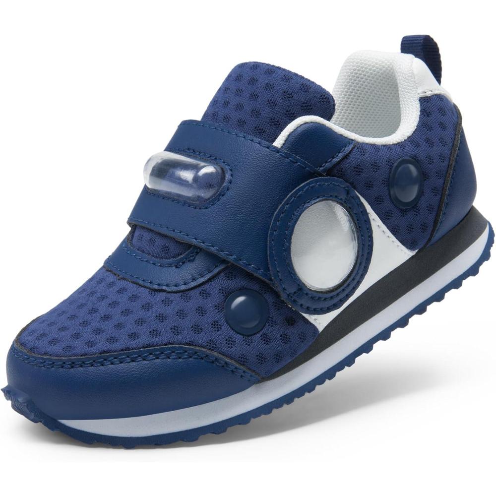 imageDREAM PAIRS Toddler Shoes Boys Girls Sneakers Kids Tennis Running Shoes Storybook Lightweight Hook and Loop Casual Walking ShoesNavy