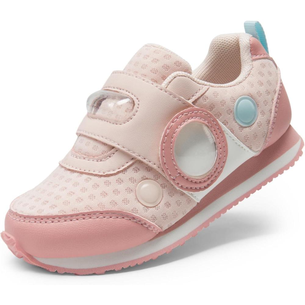 imageDREAM PAIRS Toddler Shoes Boys Girls Sneakers Kids Tennis Running Shoes Storybook Lightweight Hook and Loop Casual Walking ShoesPink