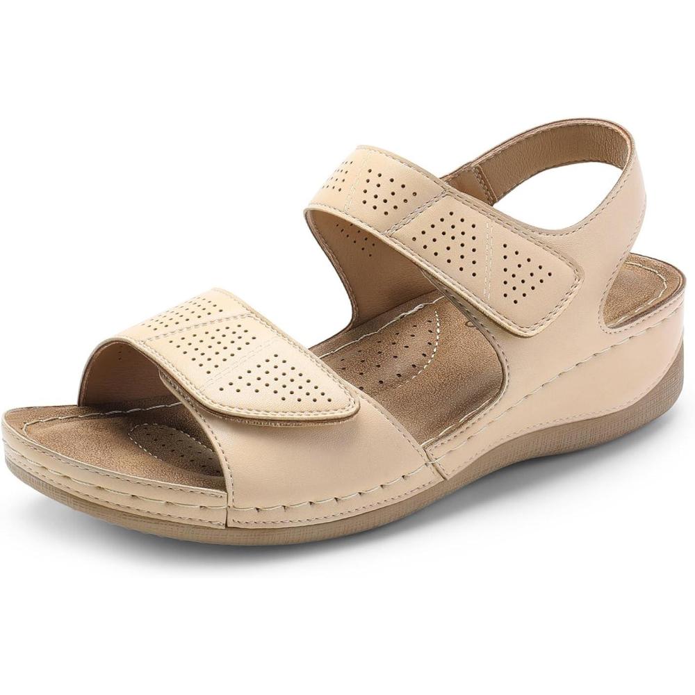 imageDREAM PAIRS Womens Comfortable Dressy Flats Sandals Open Toe One Band Casual Walking Sandals for SummerNude