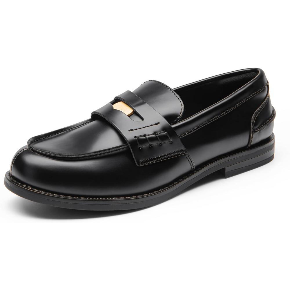 imageDREAM PAIRS Womens Loafers Dressy Fashion Comfortable Slip On Penny Loafers Business Casual Shoes Work Office for WomenBlackpu