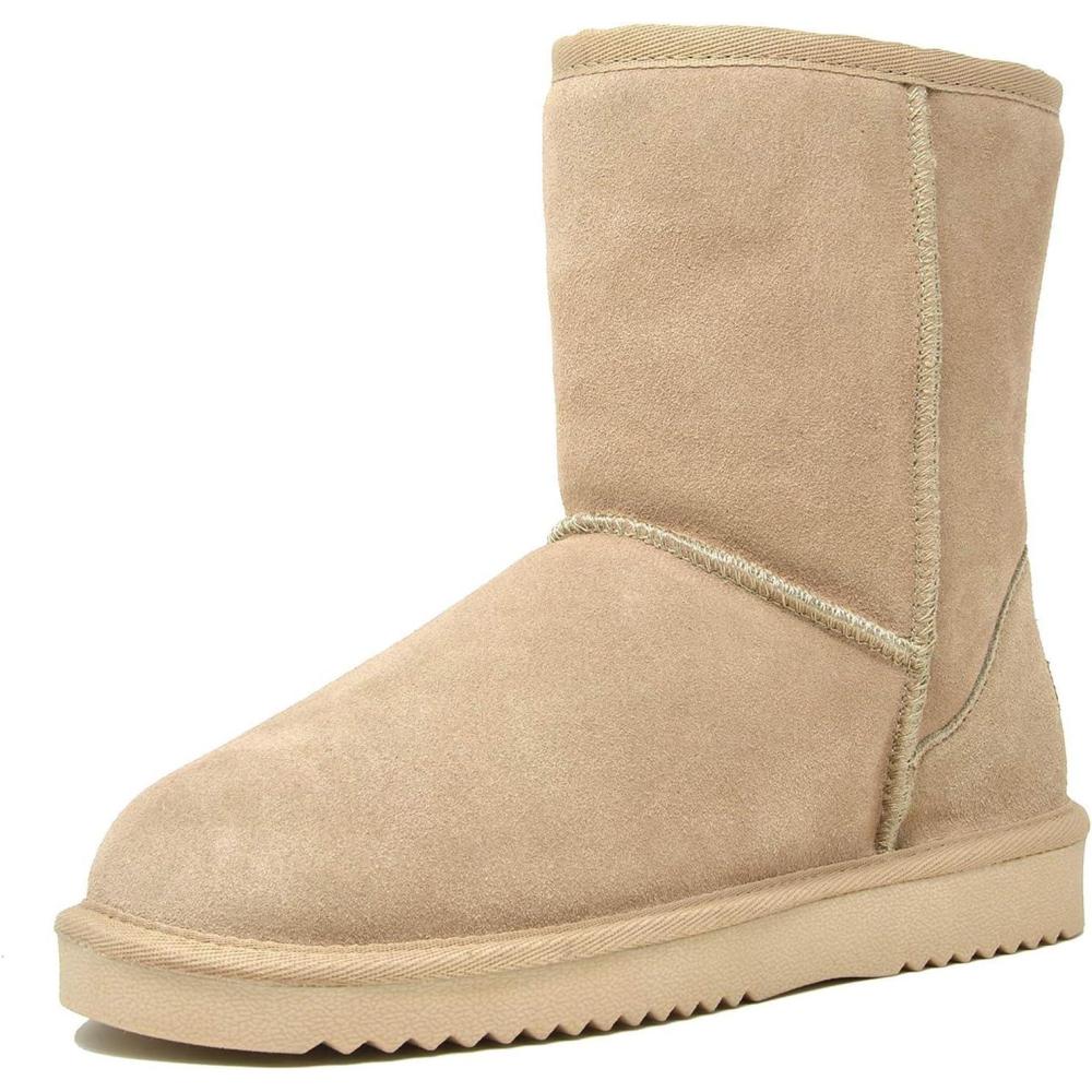 imageDREAM PAIRS Womens ShortyNew Mid Calf Winter Snow BootsSandclassic