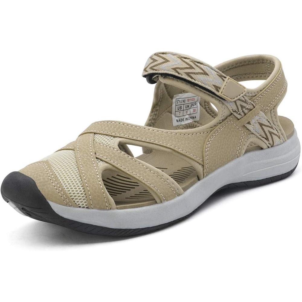 imageDREAM PAIRS Womens Sport Athletic Sandals Outdoor Hiking SandalsBeige