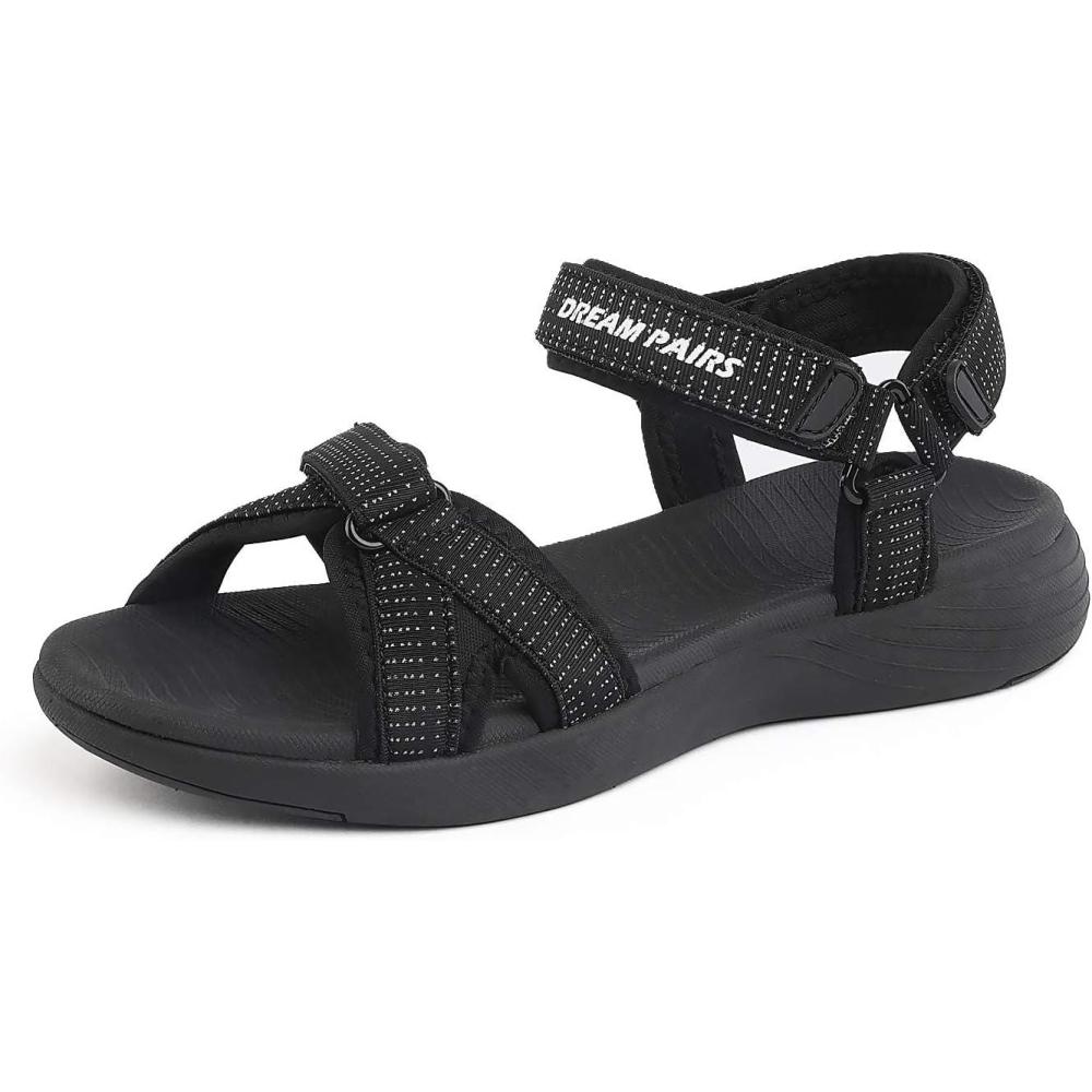 imageDREAM PAIRS Womens Sport Athletic Sandals Outdoor Hiking SandalsBlack