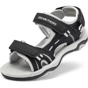 DREAM PAIRS Boys Girls Fashion Athletic Summer Sports Sandals(Toddler/Little Kid/Big Kid)(Black/Light/Grey)