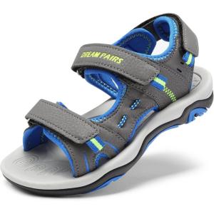 DREAM PAIRS Boys Girls Fashion Athletic Summer Sports Sandals(Toddler/Little Kid/Big Kid)(Dark/Grey/Royal/Neon/Green)