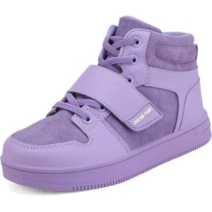 DREAM PAIRS Boys Girls High Top Sneaker LilLegends Skyhigh Basketball Shoes(Purple)