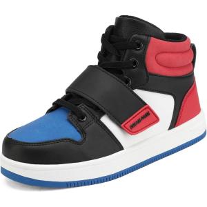 DREAM PAIRS Boys Girls High Top Sneaker LilLegends Skyhigh Basketball Shoes(Red/Blue/Black)