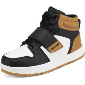 DREAM PAIRS Boys Girls High Top Sneaker LilLegends Skyhigh Basketball Shoes(Yellow/White/Black)