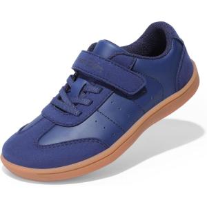 DREAM PAIRS Boys Girls Shoes Kids Barefoot Wide Toe Casual Walking Lightweight Running Athletic Sneakers Little Kid Big Kid(Navy)
