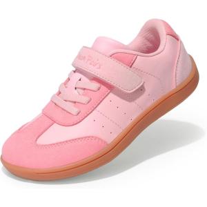 DREAM PAIRS Boys Girls Shoes Kids Barefoot Wide Toe Casual Walking Lightweight Running Athletic Sneakers Little Kid Big Kid(Pink)