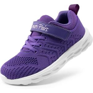 DREAM PAIRS Boys Girls Shoes Kids Tennis Footwear EZ-Ons GoGetters Running Athletic School Sneakers for Little/Big Kid(Purple)