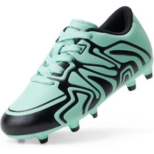 DREAM PAIRS Boys Girls Soccer Cleats Youth Firm Groud Baseball Cleats Sport Athletic Outdoor Trainning Football Shoes for Little/Big Kid(Mint Green)