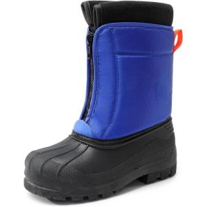 DREAM PAIRS Boys Girls Waterproof Winter Snow Boots for Little/Big Kids(Royal/Blue/Orange)