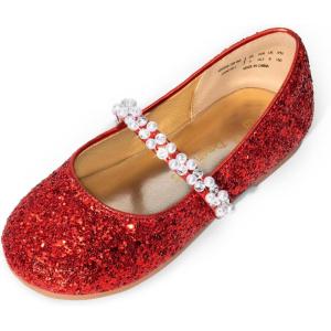 DREAM PAIRS Girls Mary Jane Dress Shoes Ballerina Flats for Wedding, Party (Toddler/Little Kid/Big Kid)(Red-t)