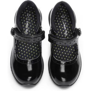 DREAM PAIRS Girls School Shoes Mary Jane Flats Lightweight Comfortable Girls’ Uniform Dress Shoes for Toddler/Little Kid/Big Kid(All Black)