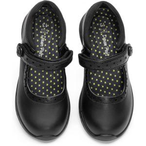 DREAM PAIRS Girls School Shoes Mary Jane Flats Lightweight Comfortable Girls’ Uniform Dress Shoes for Toddler/Little Kid/Big Kid(Black)