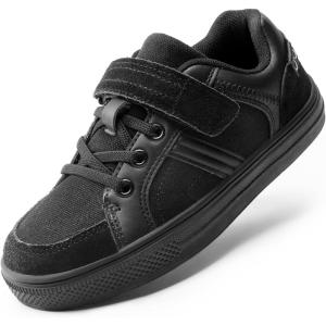 DREAM PAIRS Kid Sneakers Girls Boys School Loafers Shoes LilLegends TimberTot(Black Monochrome)