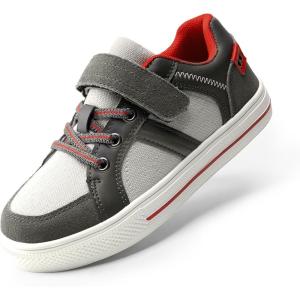 DREAM PAIRS Kid Sneakers Girls Boys School Loafers Shoes LilLegends TimberTot(Grey-red)