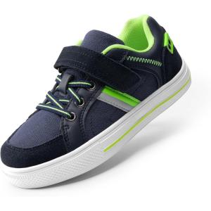 DREAM PAIRS Kid Sneakers Girls Boys School Loafers Shoes LilLegends TimberTot(Navy/Neon/Green)