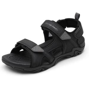 DREAM PAIRS Men’s Sandals Hiking Water Beach Sport Outdoor Athletic Arch Support Summer Sandals(Black)
