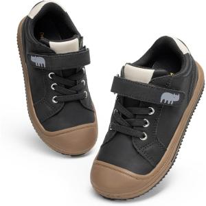 DREAM PAIRS Toddler Boys Girls Sneakers Casual Lightweight Kids Storybook Walking Skate Shoes(Black)