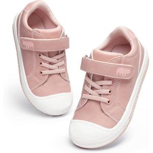 DREAM PAIRS Toddler Boys Girls Sneakers Casual Lightweight Kids Storybook Walking Skate Shoes(Pink)