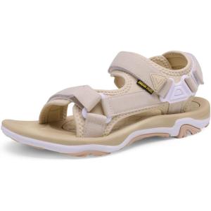 DREAM PAIRS Women’s Arch Support Hiking Sandals Sport Outdoor Athletic Comfortable Summer Beach Water Sandals(Beige)