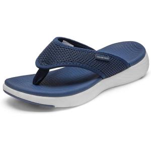 DREAM PAIRS Women’s Arch Support Soft Cushion Flip Flops Thong Sandals(Navy)