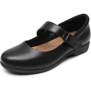 DREAM PAIRS Womens Ballet Mary Jane Flats, Comfortable Business Office Dress Shoes for Women Dressy and Work with Ankle Strap(Black)